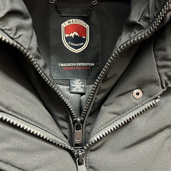 NWT,1 MADISON Detachable FOX FUR PARKA DOWN COAT,(black with black real fur) - Picture 8 of 16